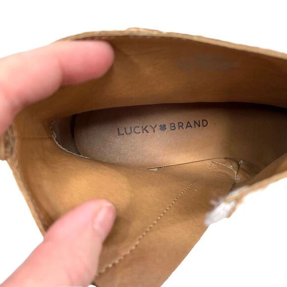 Lucky Brand Lenree distressed leather Bootie Sz 8.5 white boho - Picture 11 of 12